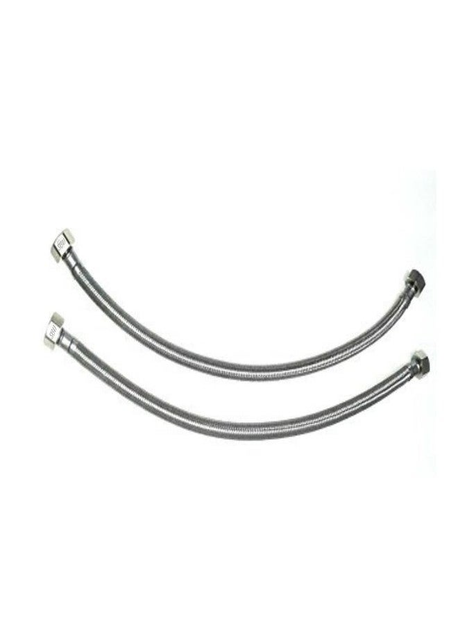 SBD 48" Inch Stainless Steel Connection Pipe for geyser | Connection Pipe for Faucet | Geyser Inlet Pipe | Geyser Outlet Pipe | Hose Pipes - Pack of 2 - Image 1